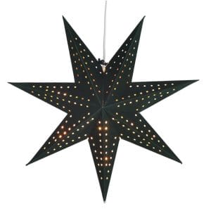 Flocked Advent Paper Star Light