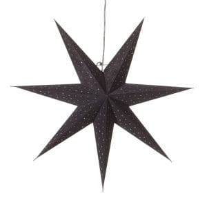 Personalized Paper Star for Hanging Velvet Look 75 cm Black