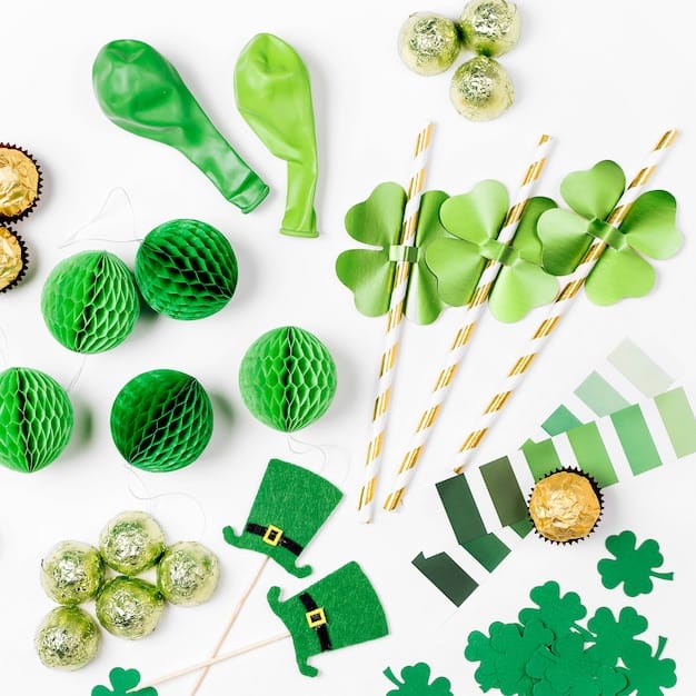Set of props for st.patrick's day party celebrations