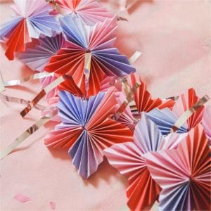 Accordion Paper Star Wreath Gradient 4th of July Wreath Decorations Wholesale