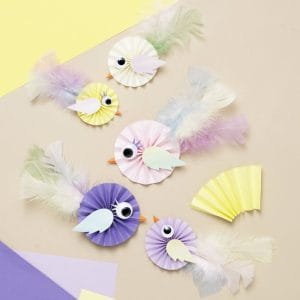 Bird Paper Fan Decorations DIY Paper Crafts Set