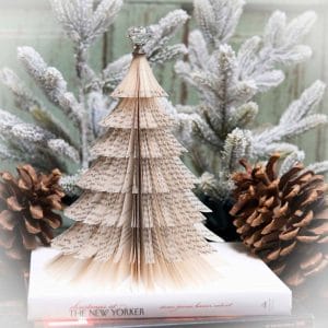 Book Christmas Tree Honeycomb Book Page Craft