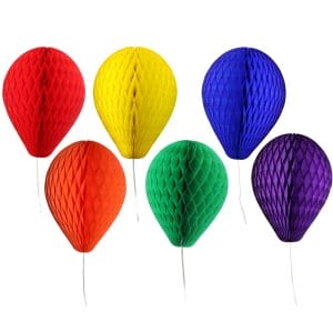 Colorful Paper Balloon Honeycomb Decorations