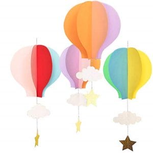 Custom Hot Air Balloon Decorations Assorted Color Air Balloon Paper Garlands