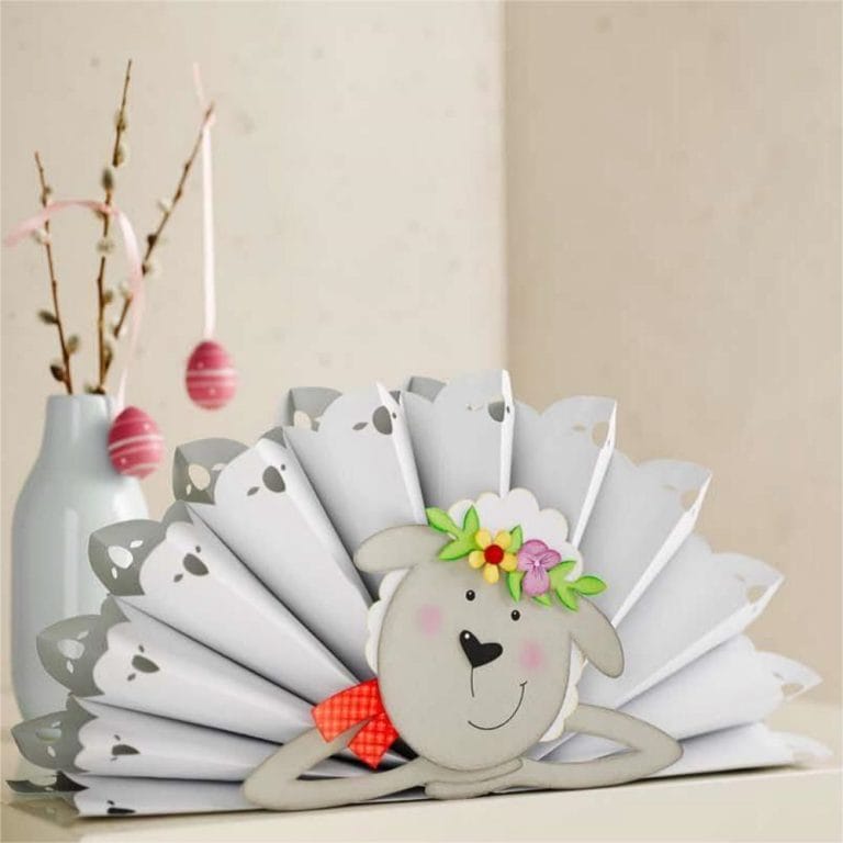 Custom Lamb Themed Paper Fan Centerpieces Accordion Paper Table Centerpieces