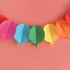 Custom Rainbow Colourful Paper Balloon Garlands Manufacturer Wholesale