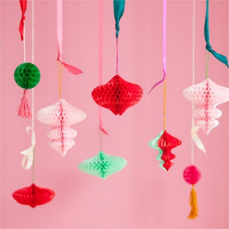 DIY Honeycomb Ornaments Hanging Paper Honeycomb Crafts Colorful