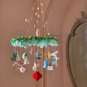 Festive Honeycomb Paper Hanging Chandelier Ornaments Bulk