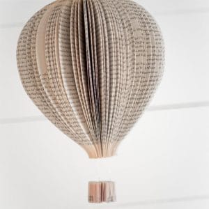 Gray Hanging Hot Air Balloon Decor For Kids Room Decor Baby Shower Decoration