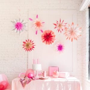 Handmade Crafts Paper Honeycomb Fan Gradient Traditional Tissue Paper Fans