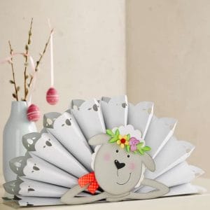 Lamb Themed Paper Fan Centerpieces Accordion Paper Table Centerpieces