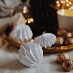 Origami White Paper Decoration Christmass Decorations Minimalist Decor