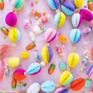 Paper Easter Egg Honeycomb Decor