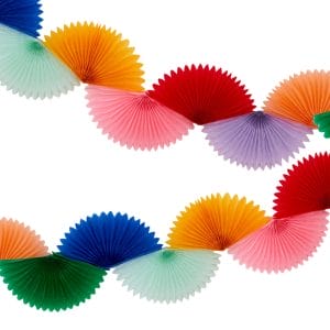 Personalized Design Rainbow Honeycomb Fan Paper Garlands