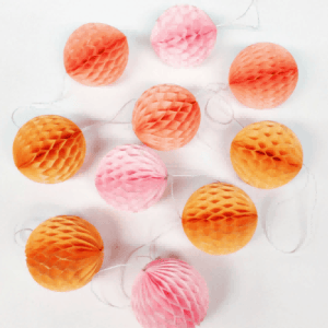 Pink Orange Mini DIY Paper Honeycomb Balls For Gift