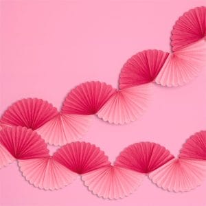 Pink Paper Fan Garland Cute Tissue Bachelorette Party Decorations Wholesale