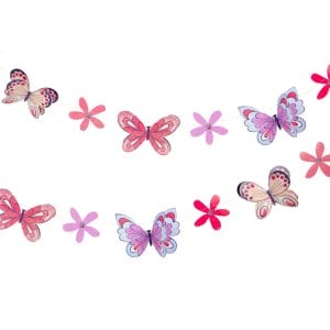 Pink and Purple Pretty Butterfly Paper Garland