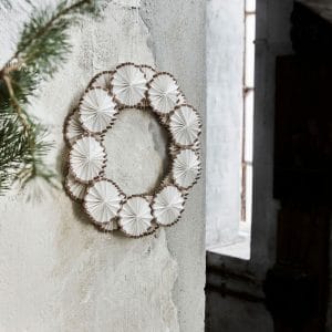 Rosette Wreath Paper Fan Wreath Home Decorations
