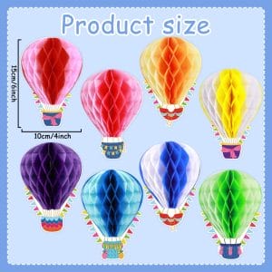 Size of Hot Air Balloon Honeycomb Centerpieces Tissue Paper Hot Air Balloons