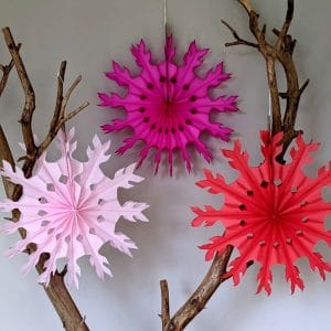 Tissue Paper Honeycomb Hanging Fans