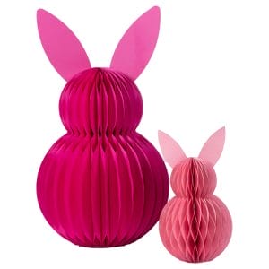 Giant Easter Bunny Adorable paper honeycomb centerpiece for your festive table