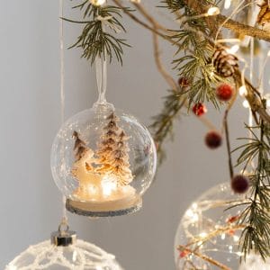 Glowing Christmas Glass Ornaments