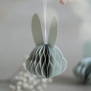 Hanging Easter Bunny Head Paper Honeycomb Bunny Easter Decoration