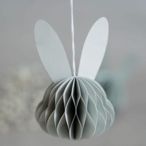 Hanging Easter Bunny Head Paper Honeycomb Bunny Easter Decorations