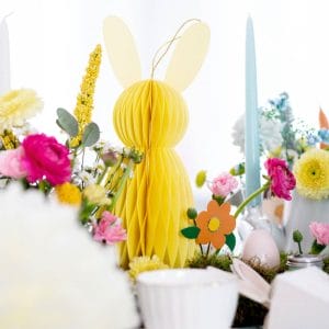 Honeycomb Decorations Easter Bunny Centerpieces