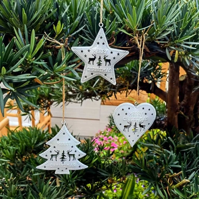 OEM Iron Christmas Pendants Three-dimensional Metal Tree Decor