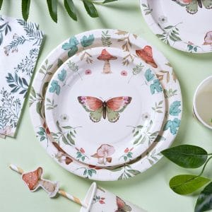 Personalized Butterfly Patterned Paper Tableware Sets for Wholesale