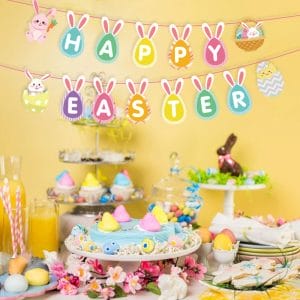 Provider of Happy Easter Party Banners featuring Cute Bunnies