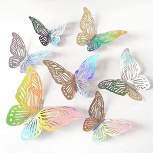 Sliver Butterfly Wall Stickers Paper Home Decorations Wholesale