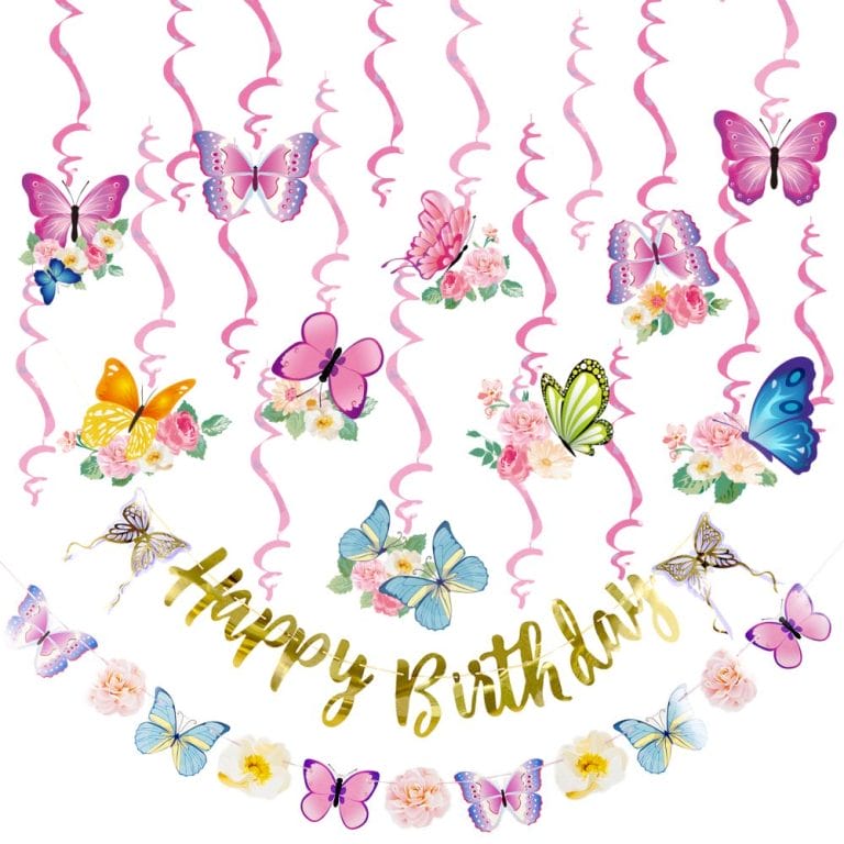 Spring Butterfly Themed Happy Birthday Decorations Supplier