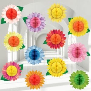 Spring Flowers Honeycomb Balls Decorations Centerpieces for Baby Shower