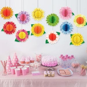 Spring Flowers Honeycomb Balls Decorations Centerpieces for Baby Shower Favor