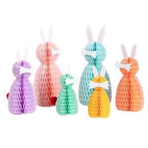 Tailor made Light Colorful Easter Bunny Paper Honeycomb Decorations Supplier