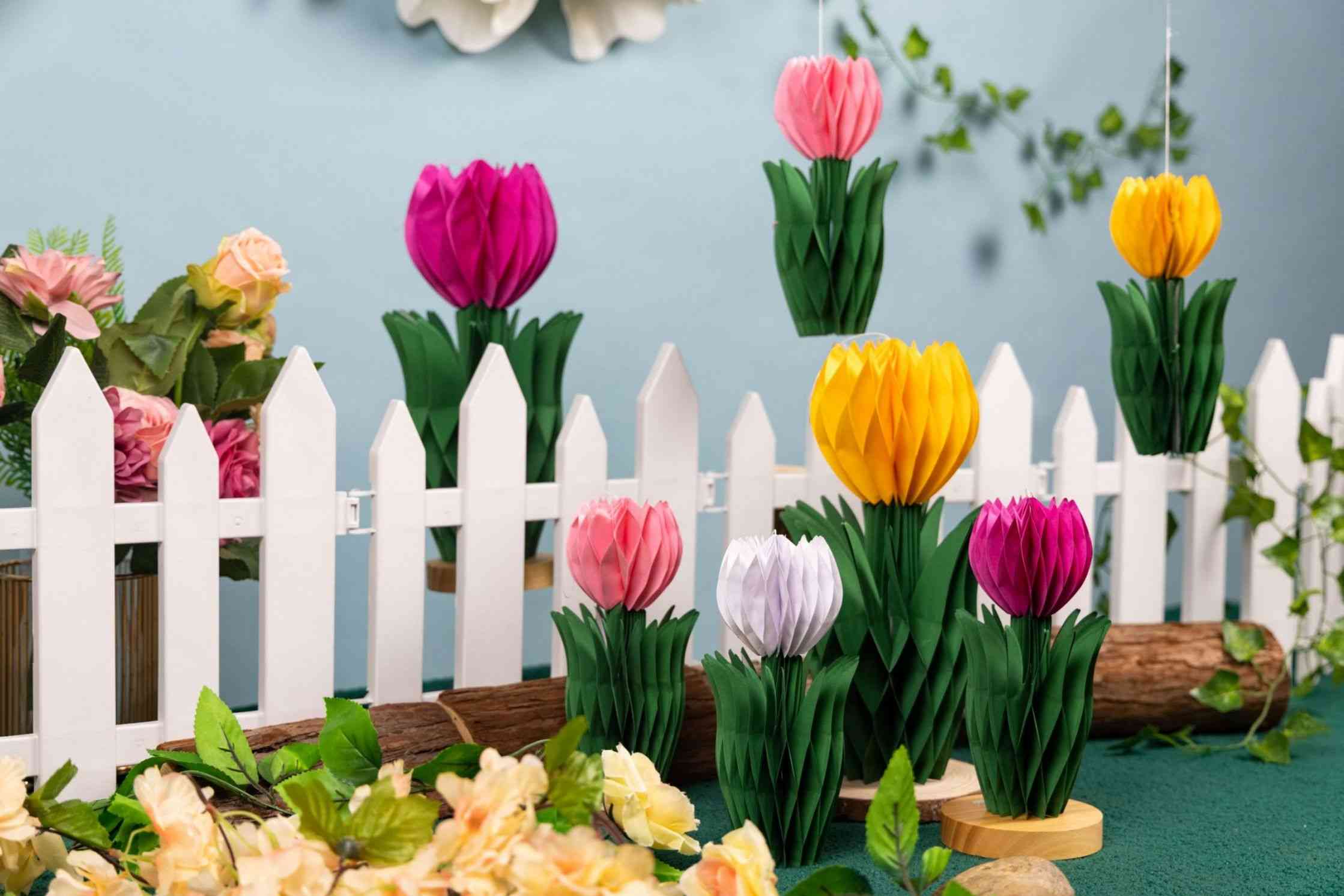 Tulip Paper Honeycomb Decorations Garden Party Ideas