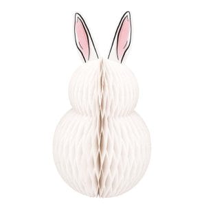 White Bunny Easter Paper Honeycomb Centerprieces Decoration Kit