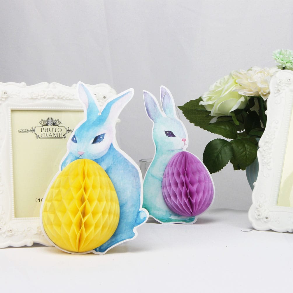 cute Easter bunny honeycomb decorations