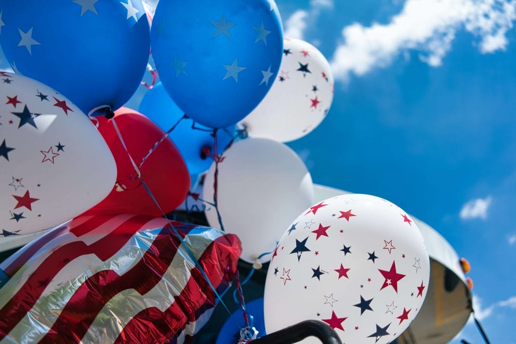 4th July party balloons