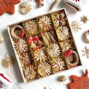 Artisanal Supplier of Custom Made Christmas Ornaments Scandinavian Wheat Straw Decorations