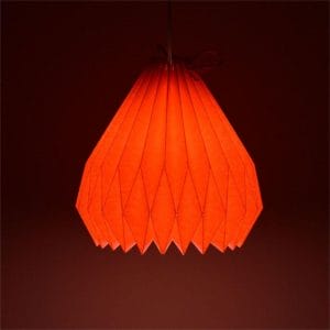 Candy Pink Paper Chandelier Origami Lamp with light