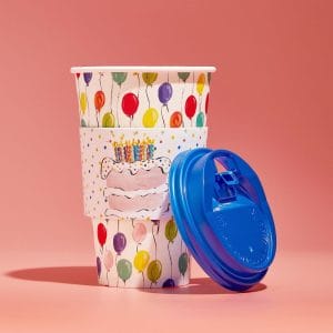 Colorful Balloon Cups Lids Sleeves Included
