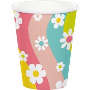 Custom Paper Cups Wholesale Flower Power Paper Cups