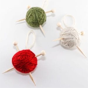 Customize Christmas Ornament Knitters Christmas Yarn Balls Ornaments