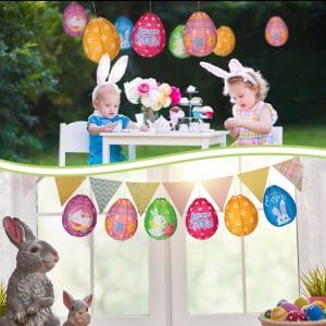 Decorative Oval Egg Lanterns for Easter Party
