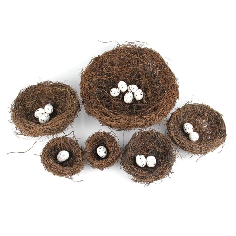 Easter Rattan Bird Nest Decoration Bulk Decorative Easter Eggs