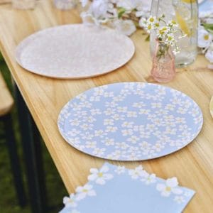 Floral Paper Plates Party Supplies