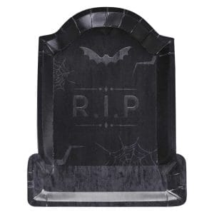 Halloween Party Embossed Tombstone Halloween Paper Plates Bulk